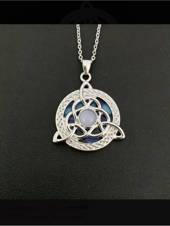 Jewelry - ⭐️ Celtic Knot Pendant Necklace with Blue Inset
